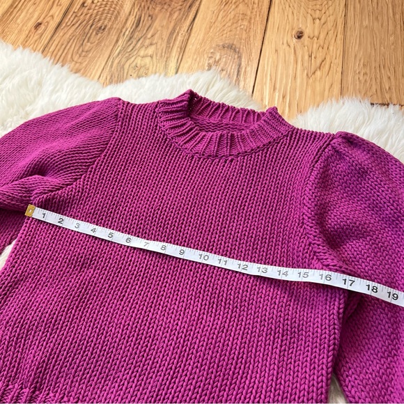 Gabbie 3/4 Puff Sleeve Sweater in Wild Orchid Small - Picture 6 of 11